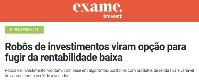 Robô Trader HFT - Notícia Exame